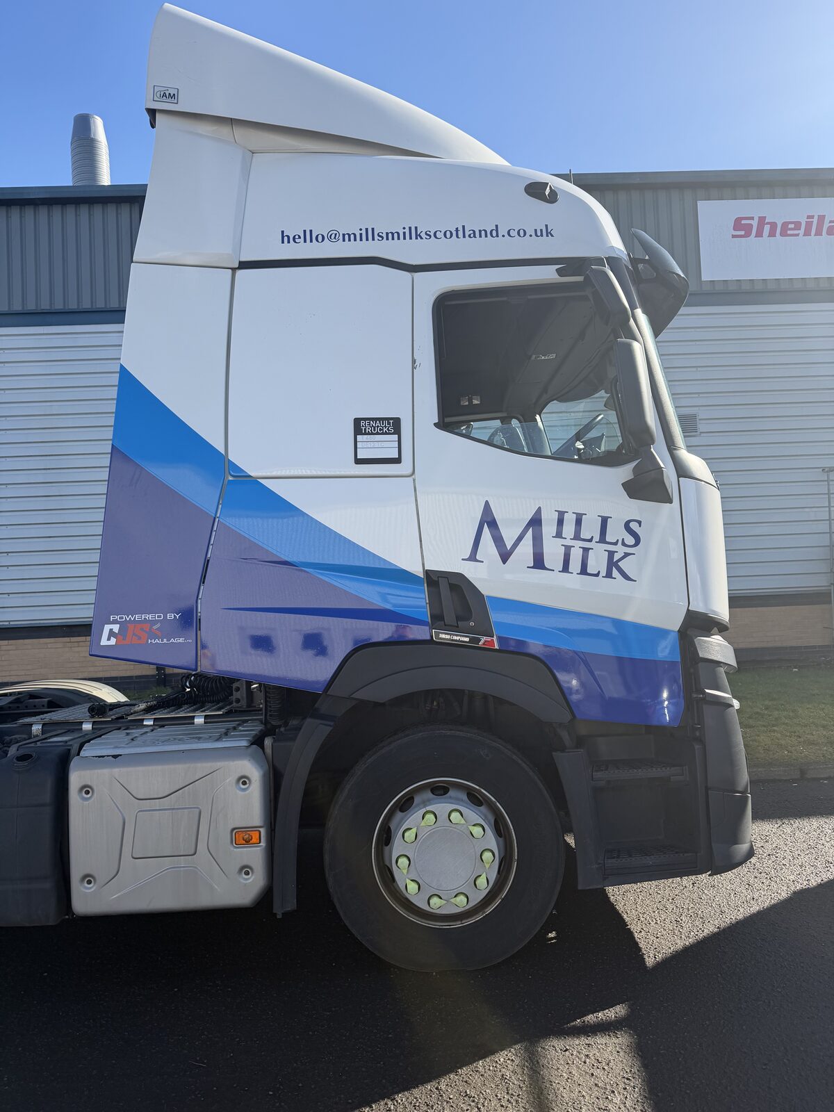 CJS Haulage DAF tractor unit at the depot